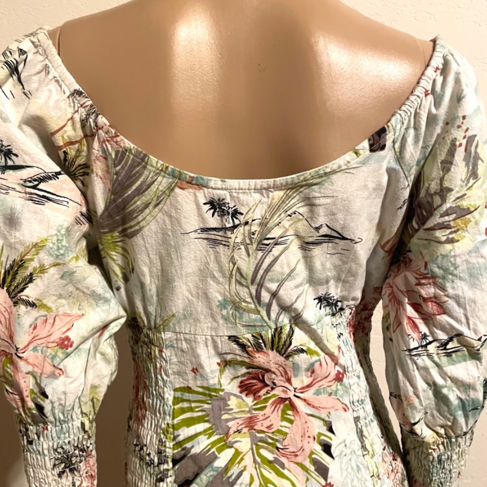 Asos Design Button Through Shirred Mini Dress In … - image 7